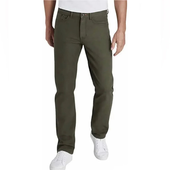Weatherproof Vintage Men’s Fleece Lined Pant - Green #17 - Picture 1 of 11